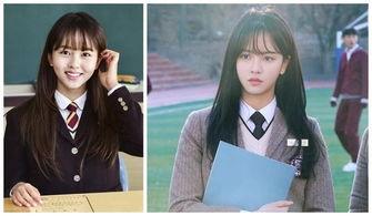 明星换上校服图片